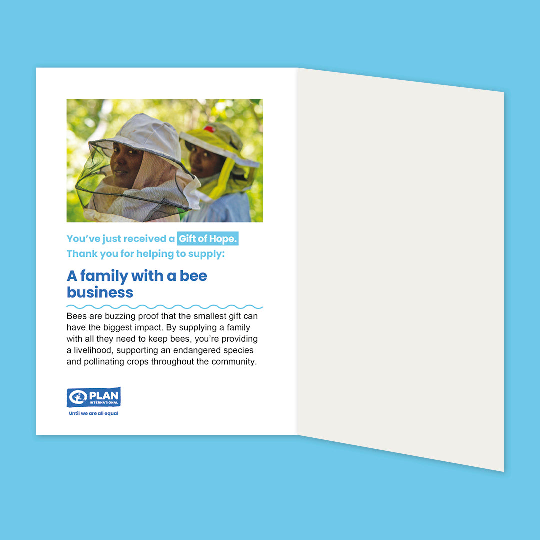Help a family start a bee business