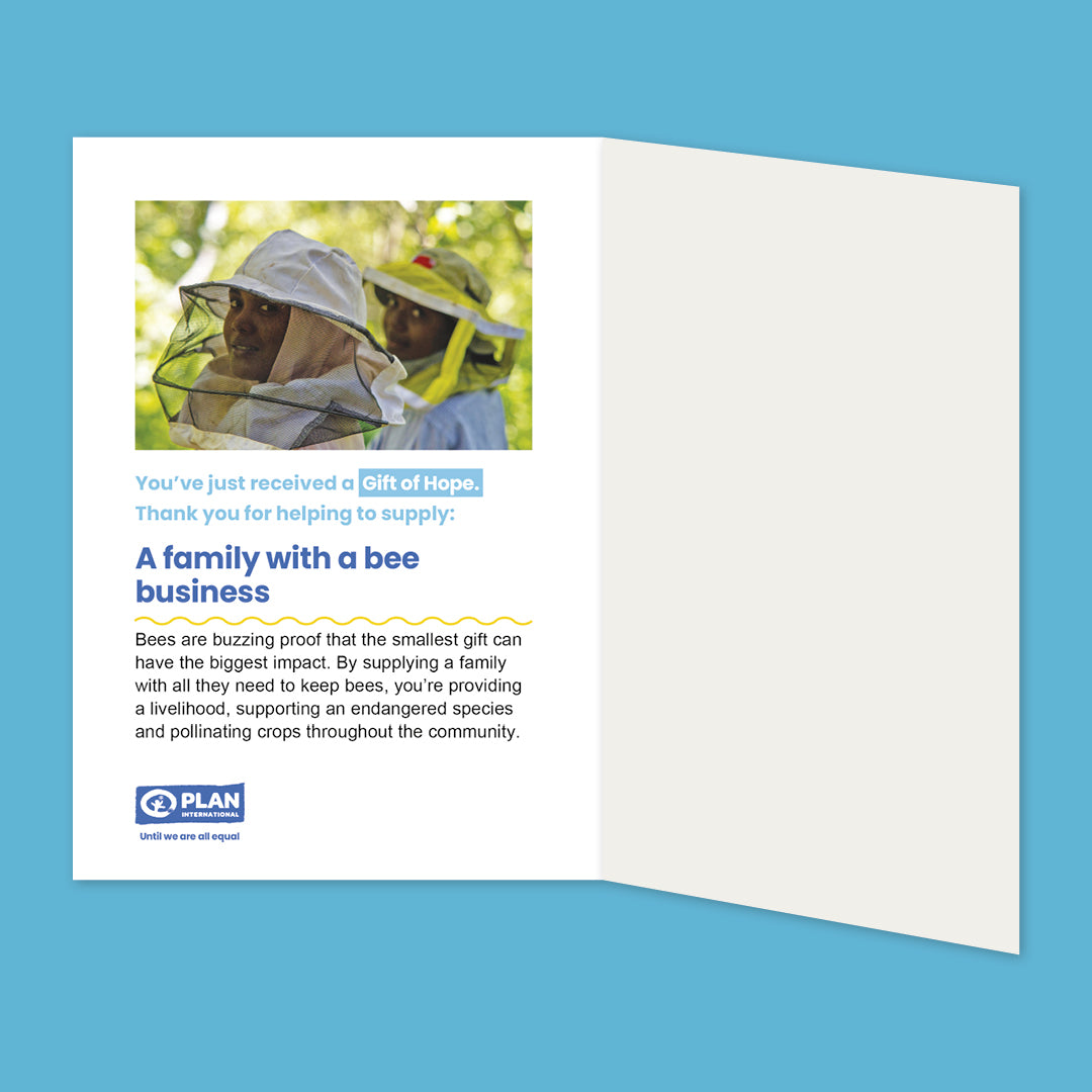 Help a family start a bee business