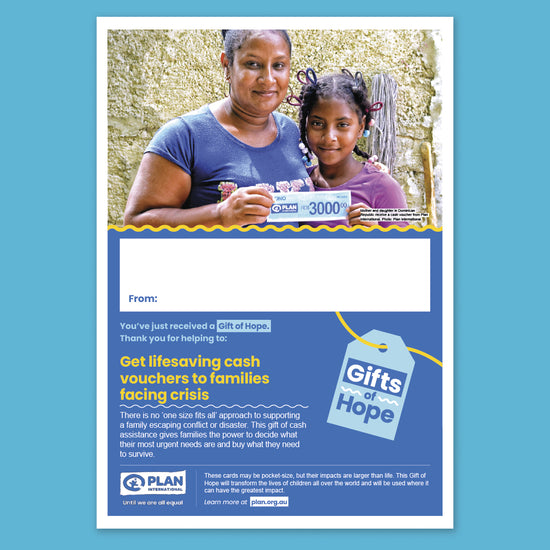 Get lifesaving cash vouchers to families facing crisis