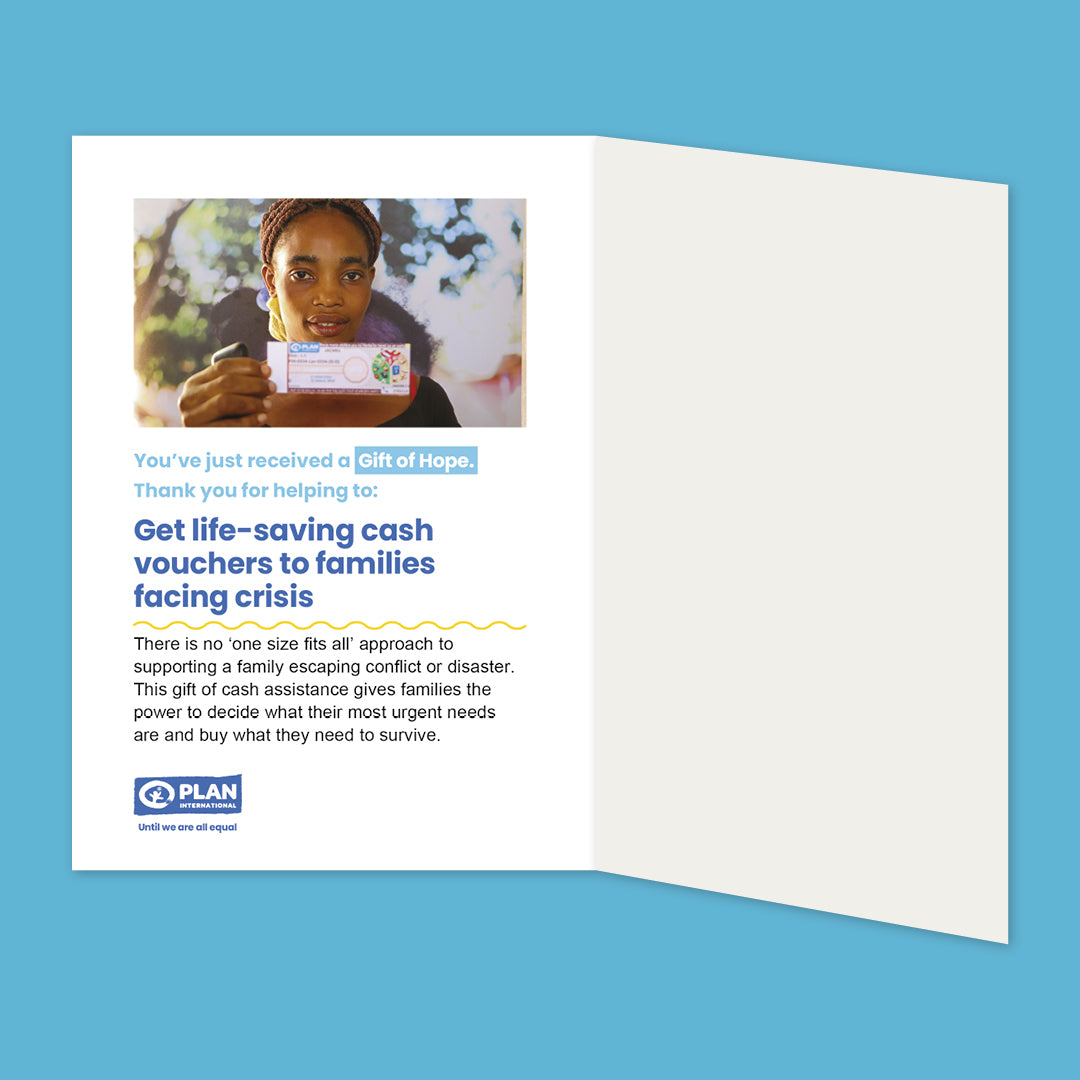 Get lifesaving cash vouchers to families facing crisis