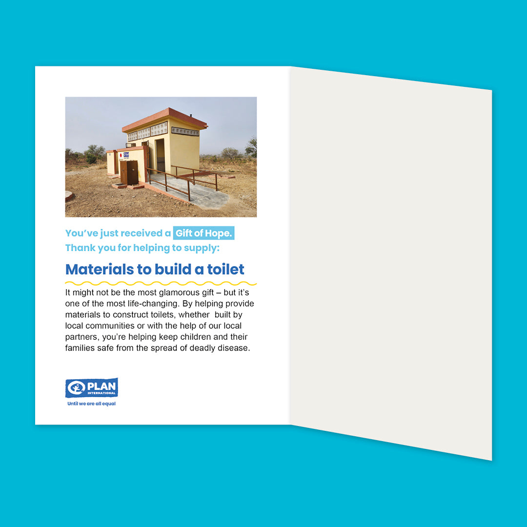 Materials to build a toilet