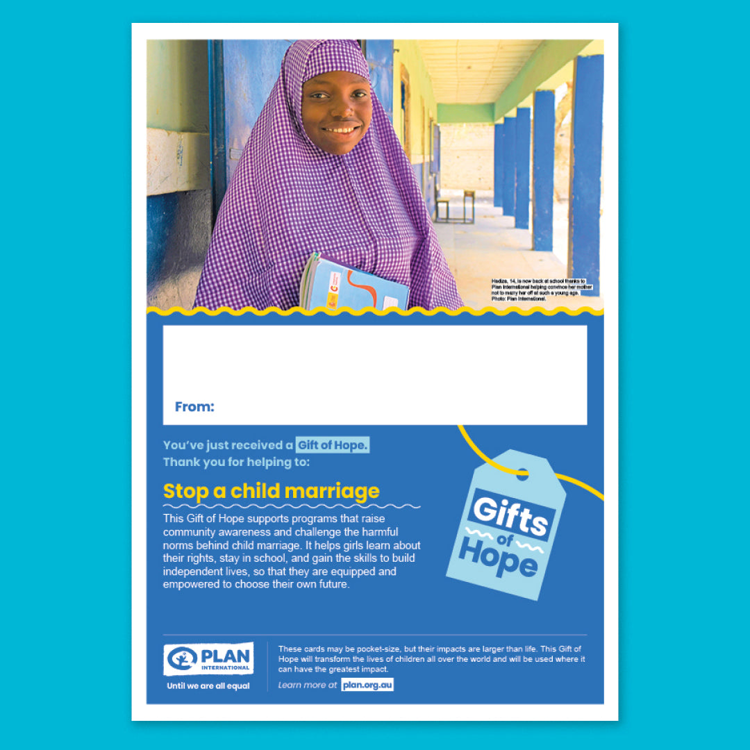 Stop a child marriage