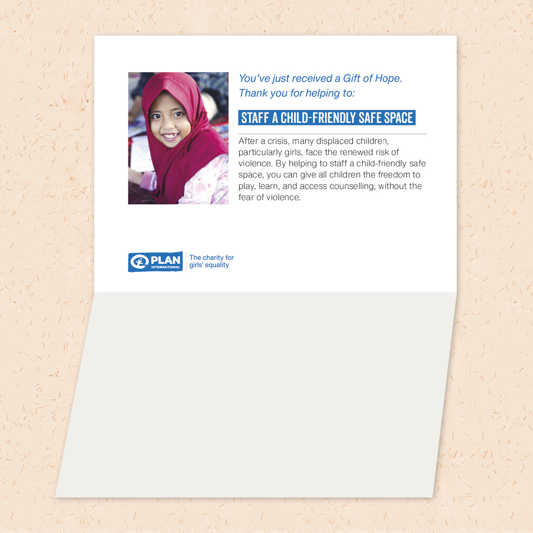 Help staff a child-friendly safe space