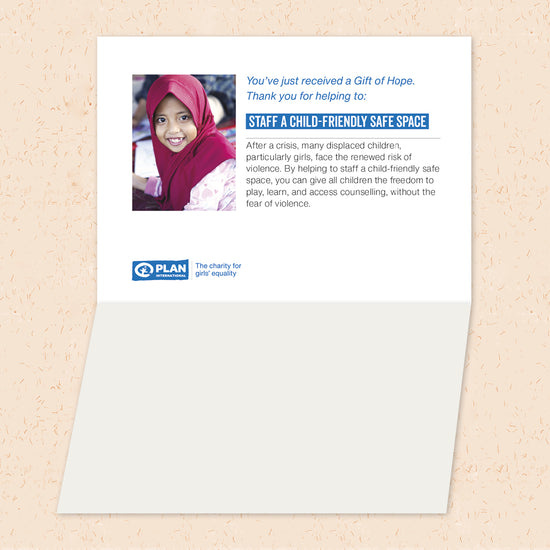 Help staff a child-friendly safe space